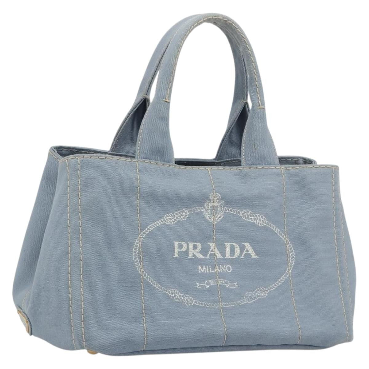 Prada Canapa Canvas, Blue, Canvas, Tote Bag