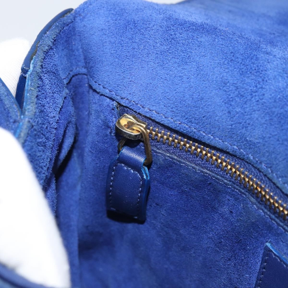 Saint Laurent Chyc Flap Leather, Blue, Leather, Shoulder Bag