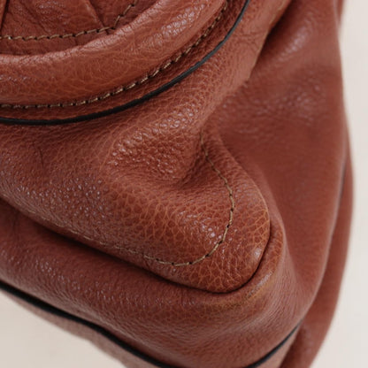 Chloe Paraty Quilted Leather, Brown, Leather, Handbag