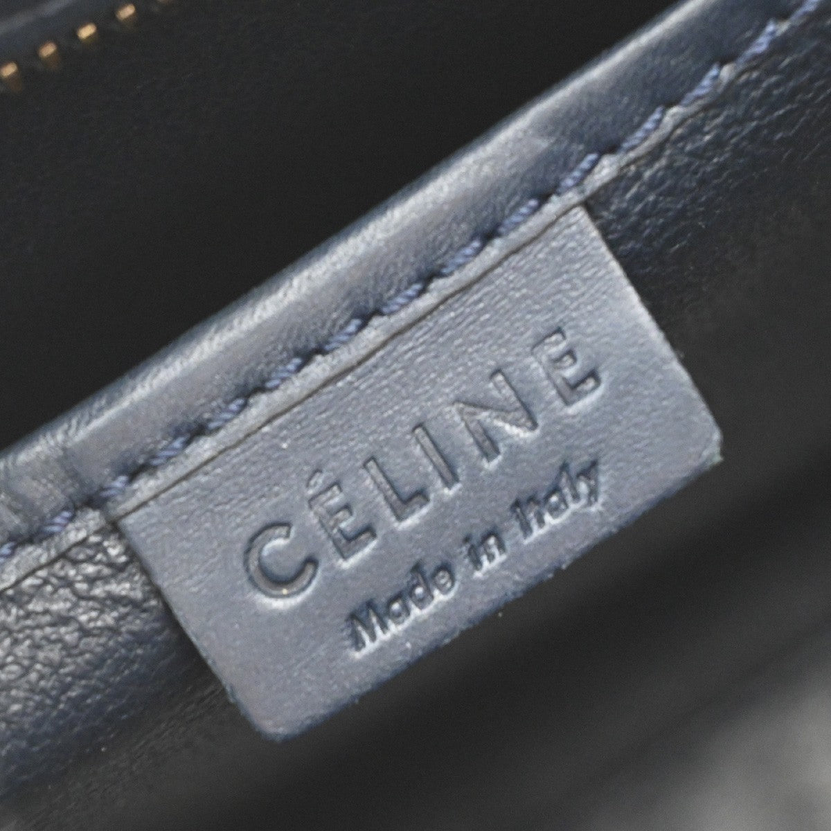 Celine Tricolor Luggage Leather, Green, Leather, Tote Bag