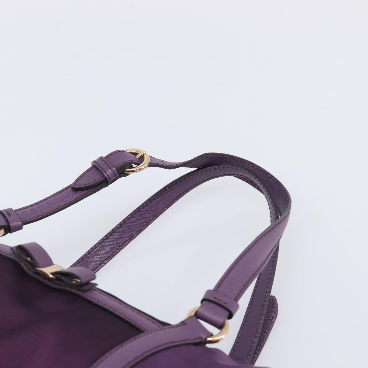 Salvatore Ferragamo Vara Bow Cylinder Bag Nylon, Purple, Nylon, Shoulder Bag