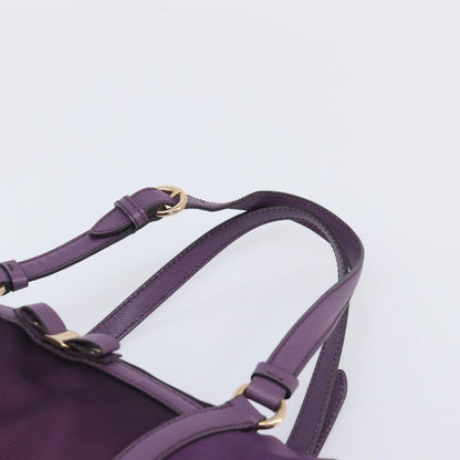 Salvatore Ferragamo Vara Bow Cylinder Bag Nylon, Purple, Nylon, Shoulder Bag