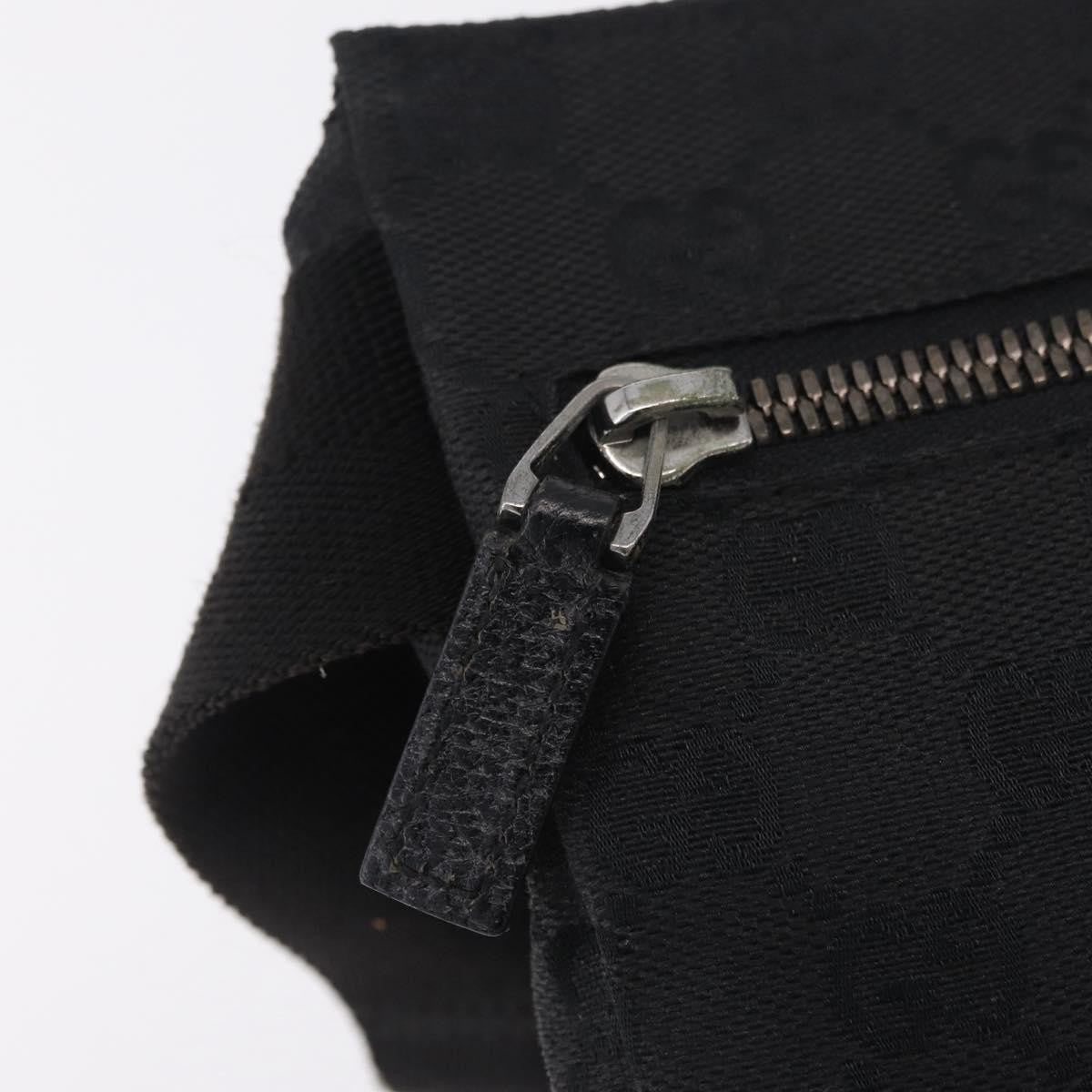 Gucci Two Pocket Belt Bag GG Canvas, Black, Canvas, Handbag