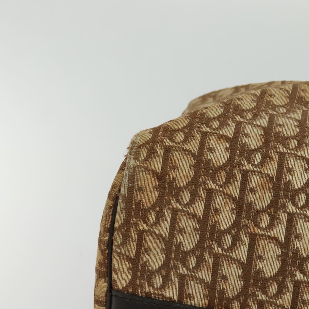 Christian Dior Vintage Trotter Boston Bag Canvas, BROWN, CANVAS, Travel bag