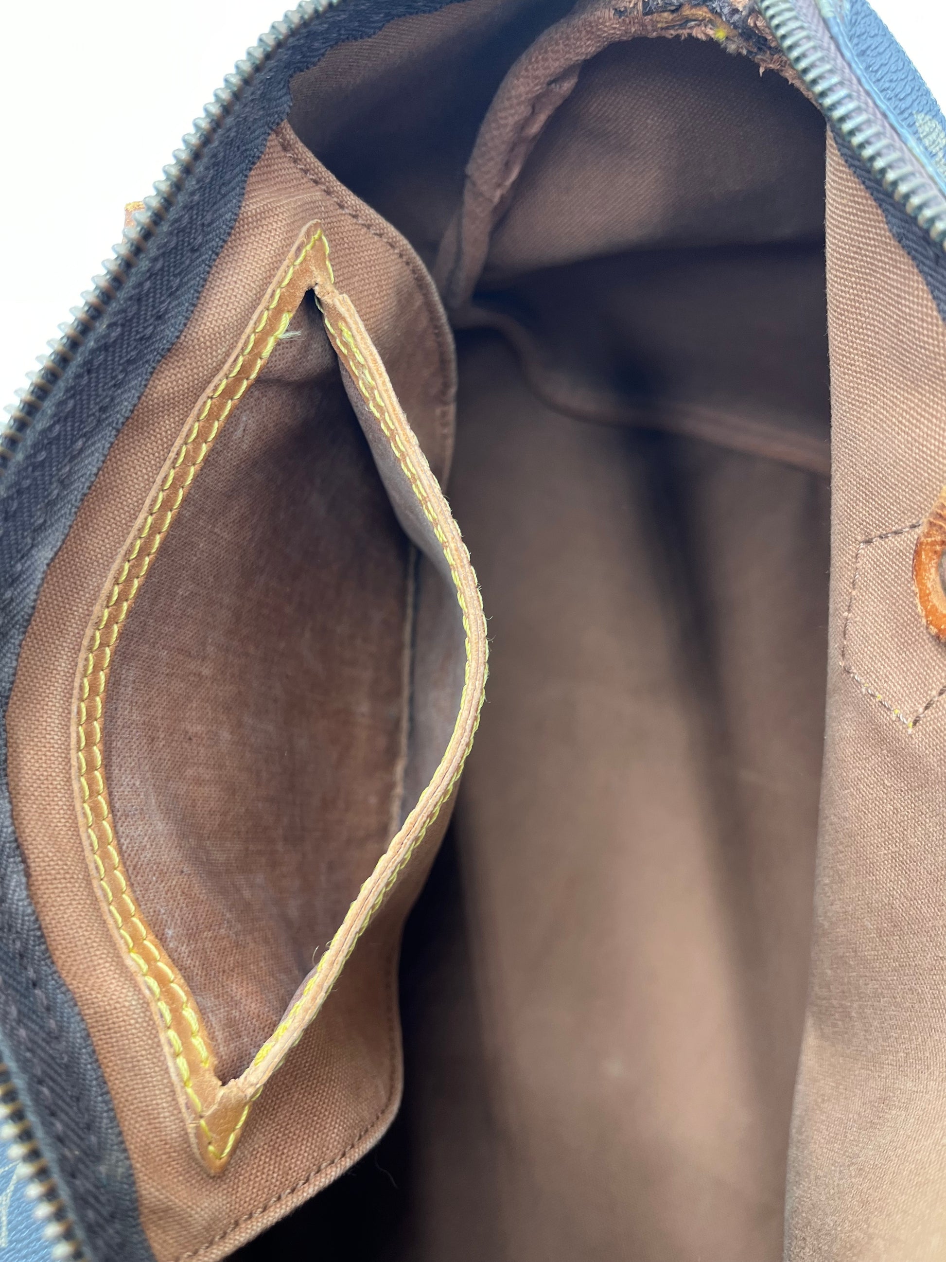 Louis Vuitton Speedy Handbag Monogram Canvas, Brown, Canvas, Handbag