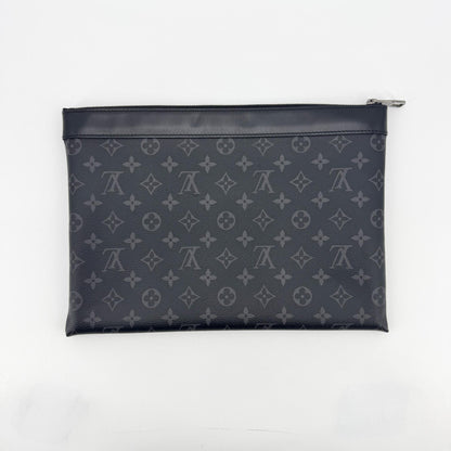 Louis Vuitton Discovery Pochette Monogram Eclipse Canvas, Black, Canvas, Clutch