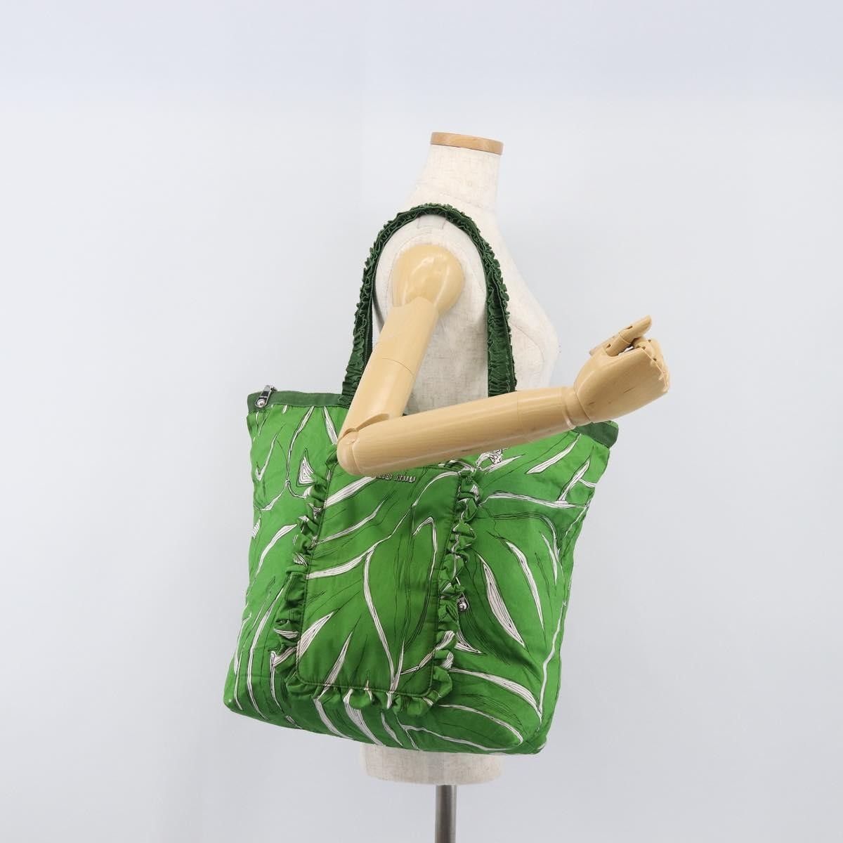 Miu Miu Vintage Nylon, Green, Nylon, Handbag