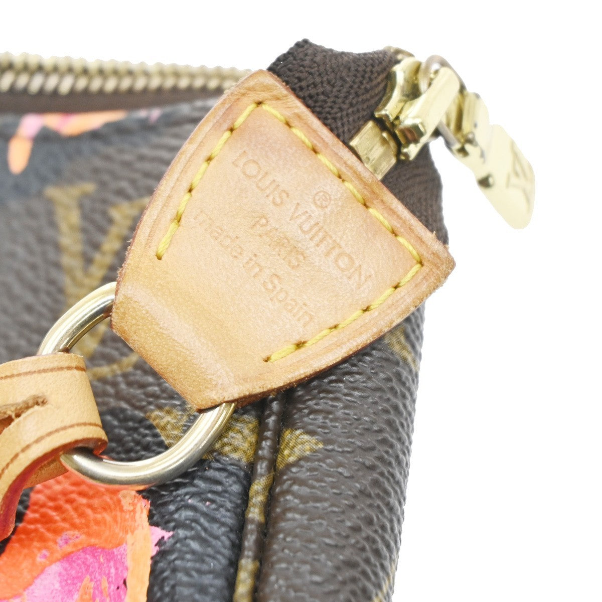 Louis Vuitton Pochette Accessoires Limited Edition Monogram Roses, Brown, Canvas, Clutch