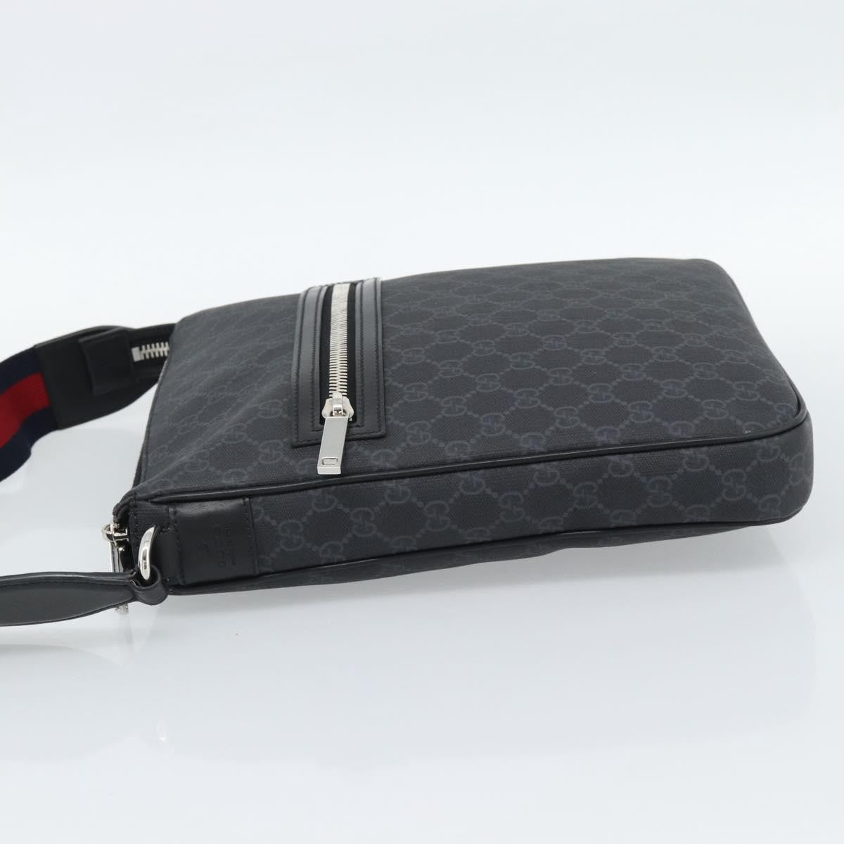 Gucci Sherry line shoulder Leather, Black, Canvas, Handbag