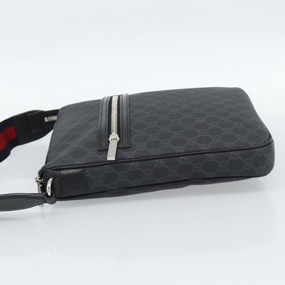 Gucci Sherry line shoulder Leather, Black, Canvas, Handbag