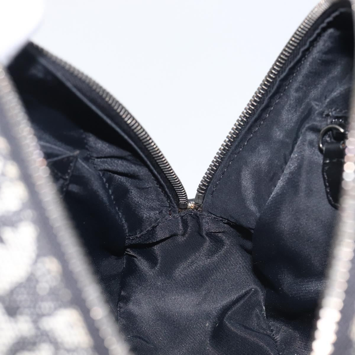 Christian Dior Trotter Double Saddle Canvas, Black, Canvas, Handbag