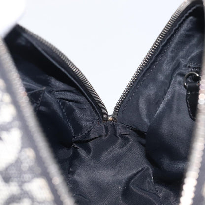 Christian Dior Trotter Double Saddle Canvas, Black, Canvas, Handbag