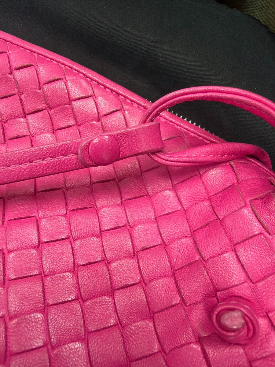 Bottega Veneta Nodini Intrecciato Nappa, Pink, Leather, Shoulder Bag