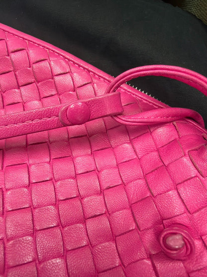 Bottega Veneta Nodini Intrecciato Nappa, Pink, Leather, Shoulder Bag