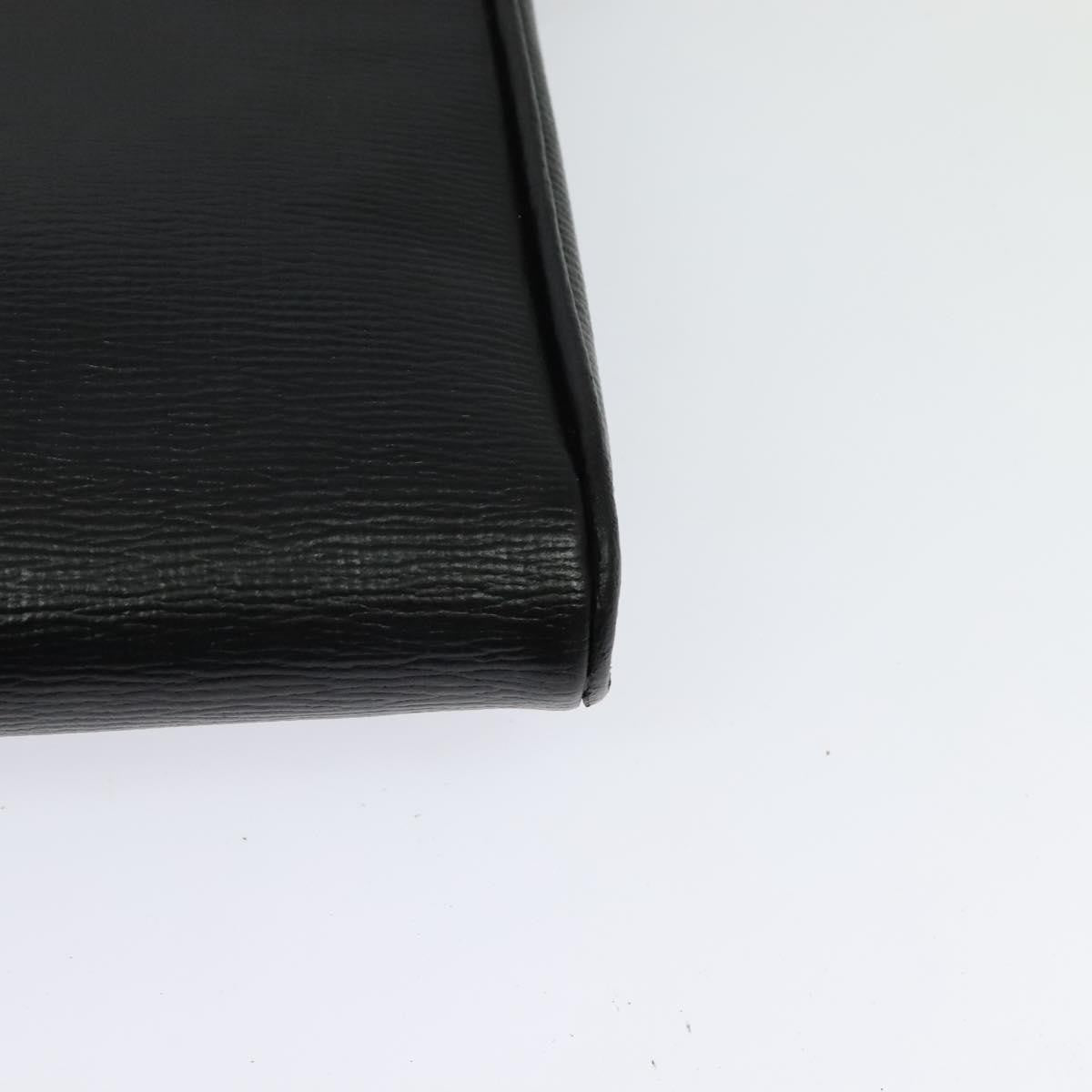 Celine Vintage Circle Logo Leather, Black, Leather, Handbag