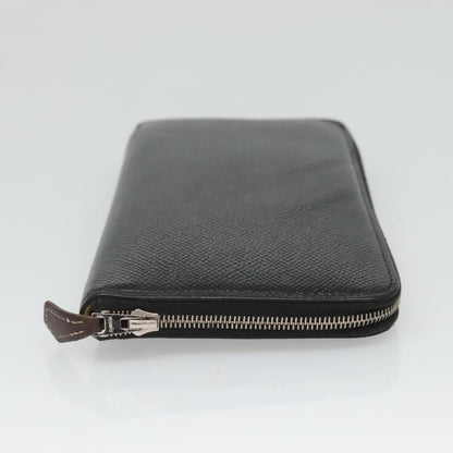Hermes Azap Zip Around Silk'in Epsom, Black, Leather, Wallet