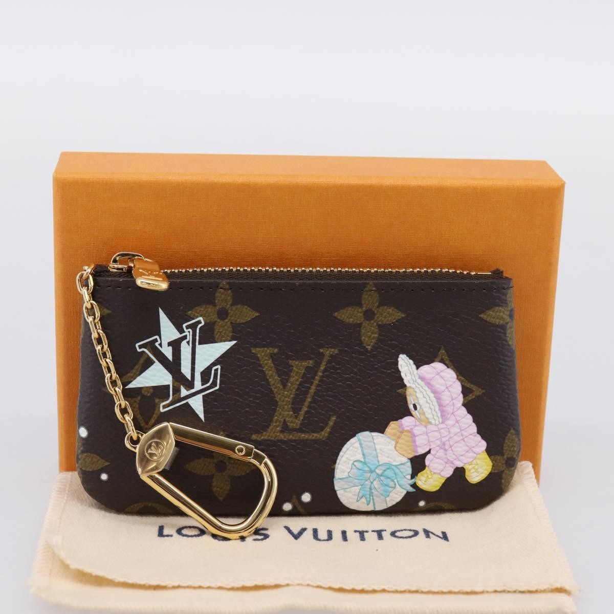 Louis Vuitton Pochette Clés Monogram Vivienne, Brown, Canvas, Wallet