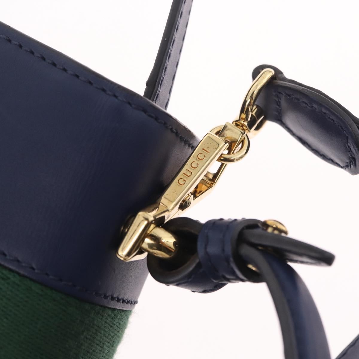 Gucci Sylvie Top Handle Leather, Navy, Leather, Handbag