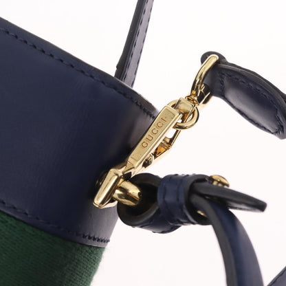 Gucci Sylvie Top Handle Leather, Navy, Leather, Handbag