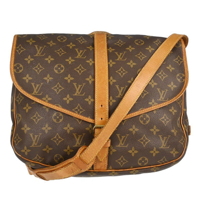 Louis Vuitton Saumur Monogram Canvas, Brown, Canvas, Shoulder Bag