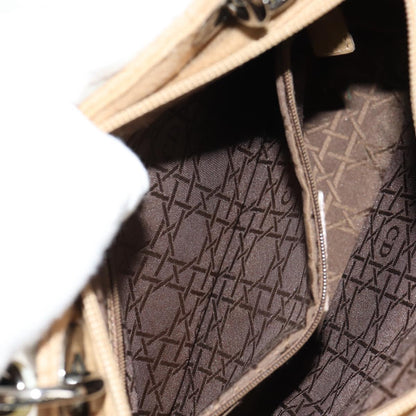 Christian Dior Cannage Handbag Canvas, BEIGE, COTTON, Handbag