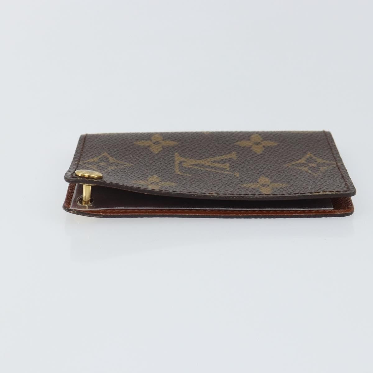Louis Vuitton Porte Cartes Pression Card Case Monogram Canvas, Brown, Canvas, Card Holder
