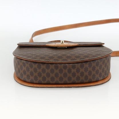 Celine Vintage Macadam Canvas and Leather, Brown, Canvas, Handbag