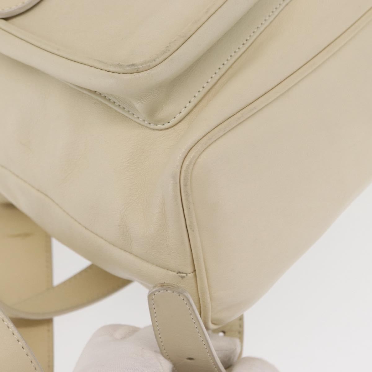 Gucci Vintage Bamboo Leather, Gold, Leather, Backpack