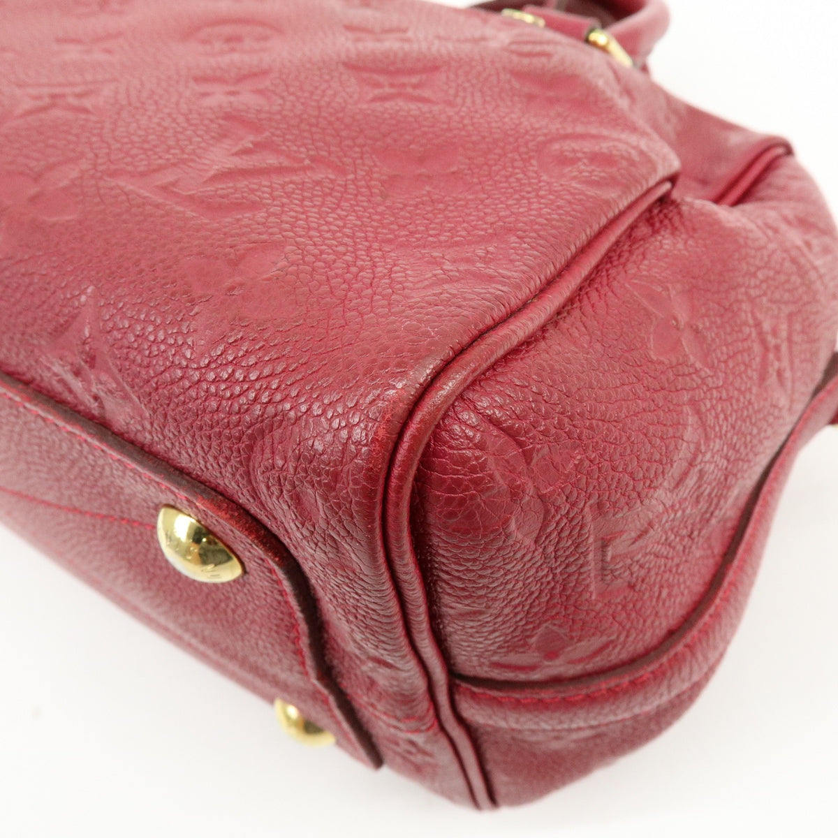 Louis Vuitton Speedy Bandouliere Monogram Empreinte Leather, Red, Leather, Handbag