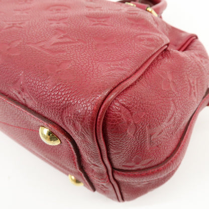 Louis Vuitton Speedy Bandouliere Monogram Empreinte Leather, Red, Leather, Handbag
