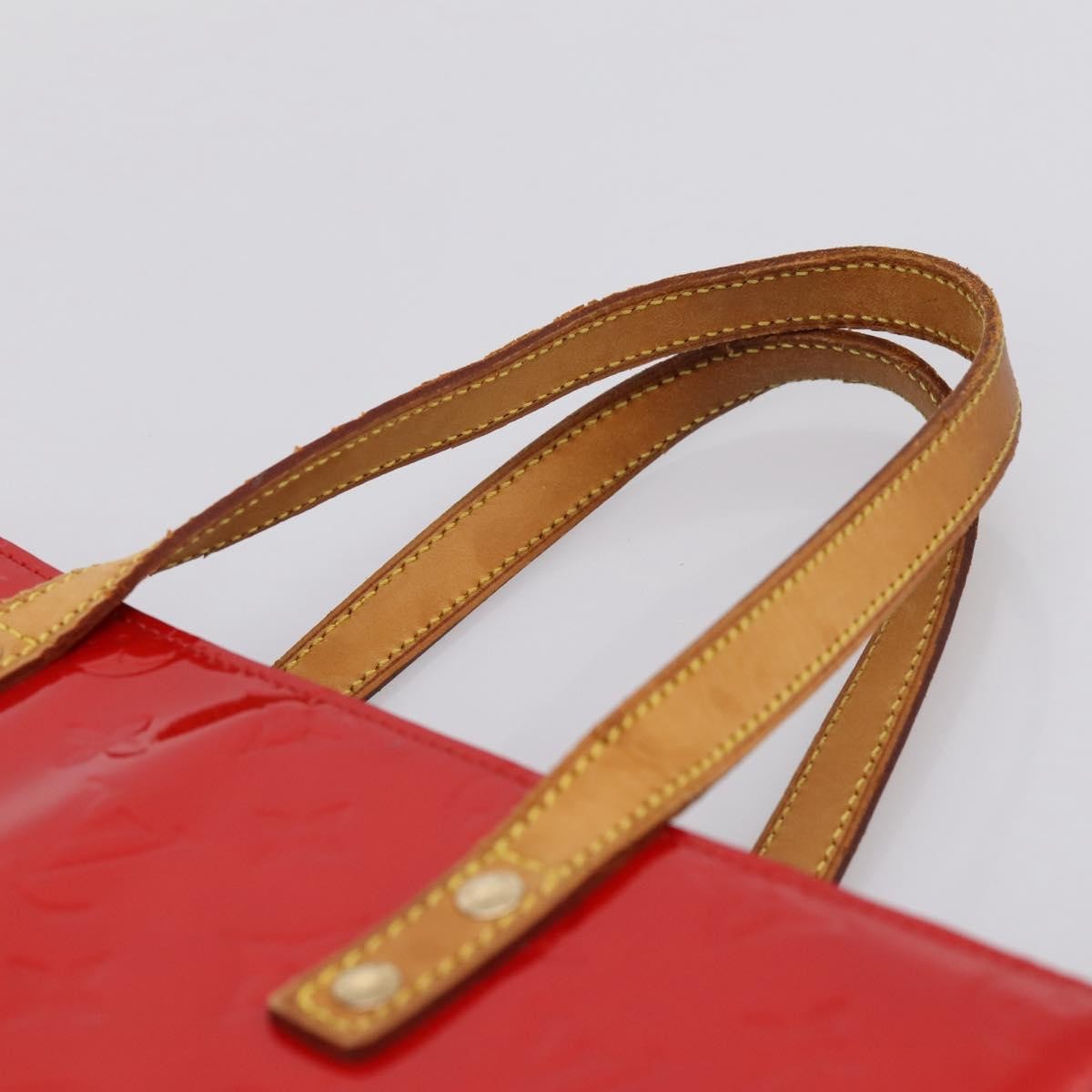 Louis Vuitton Reade Monogram Vernis, Red, Patent Leather, Handbag
