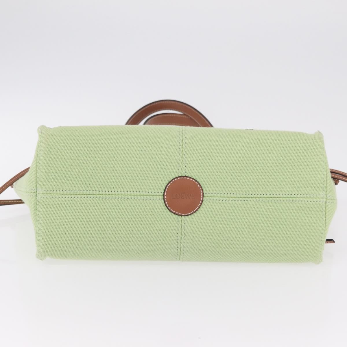 Loewe Cushion Canvas, Green, Canvas, Tote Bag