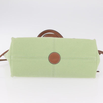 Loewe Cushion Canvas, Green, Canvas, Tote Bag