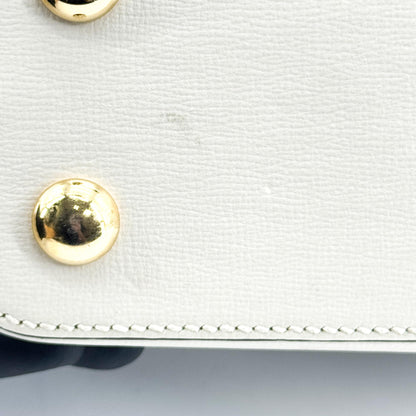 Gucci Horsebit 1955 Top Handle GG Coated Canvas with Leather, White, Canvas, Handbag