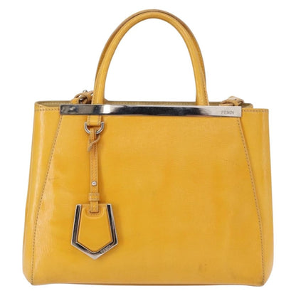 Fendi 2Jours Leather, Yellow, Leather, Handbag