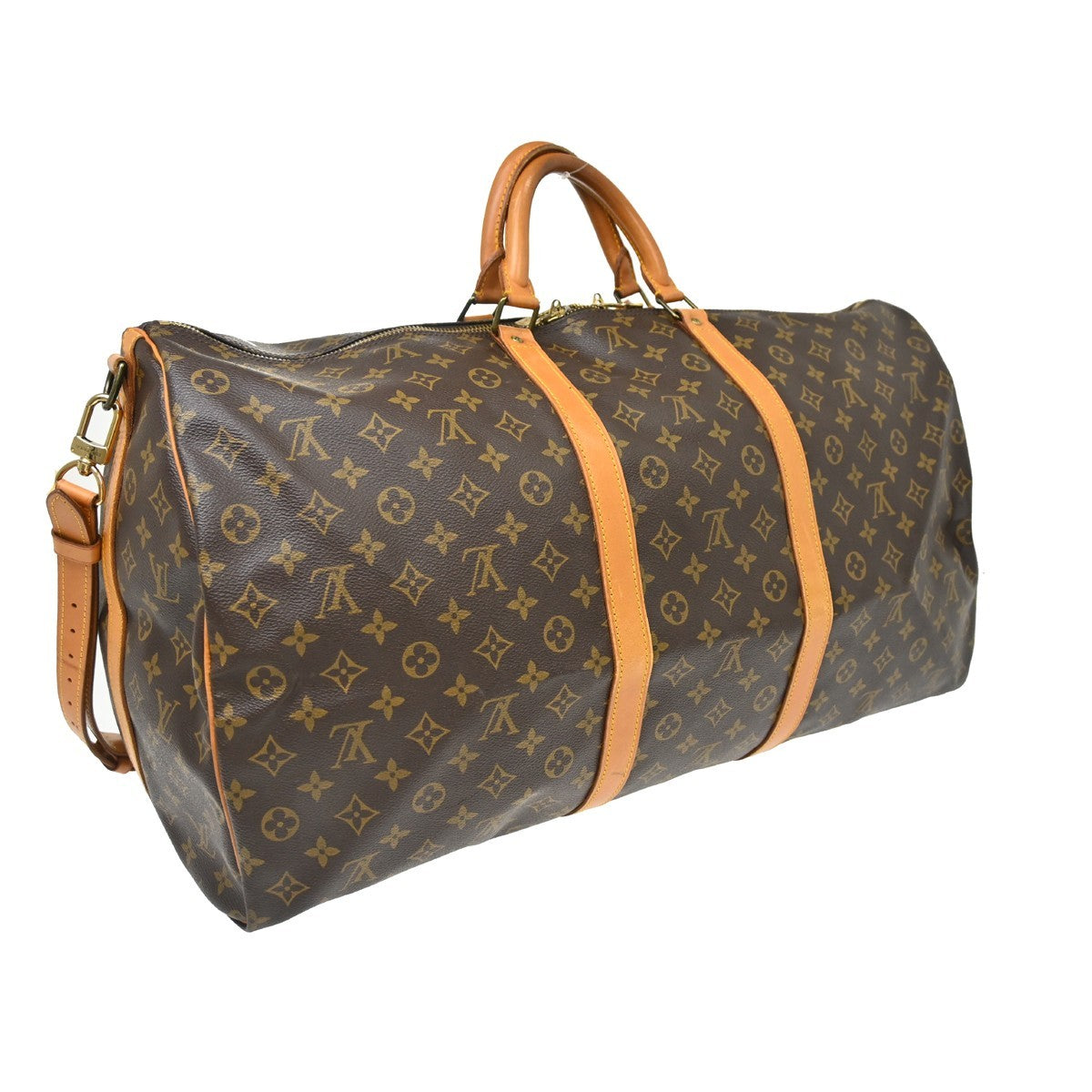 Louis Vuitton Keepall Bandouliere Monogram Canvas, Brown, Canvas, Travel Bag