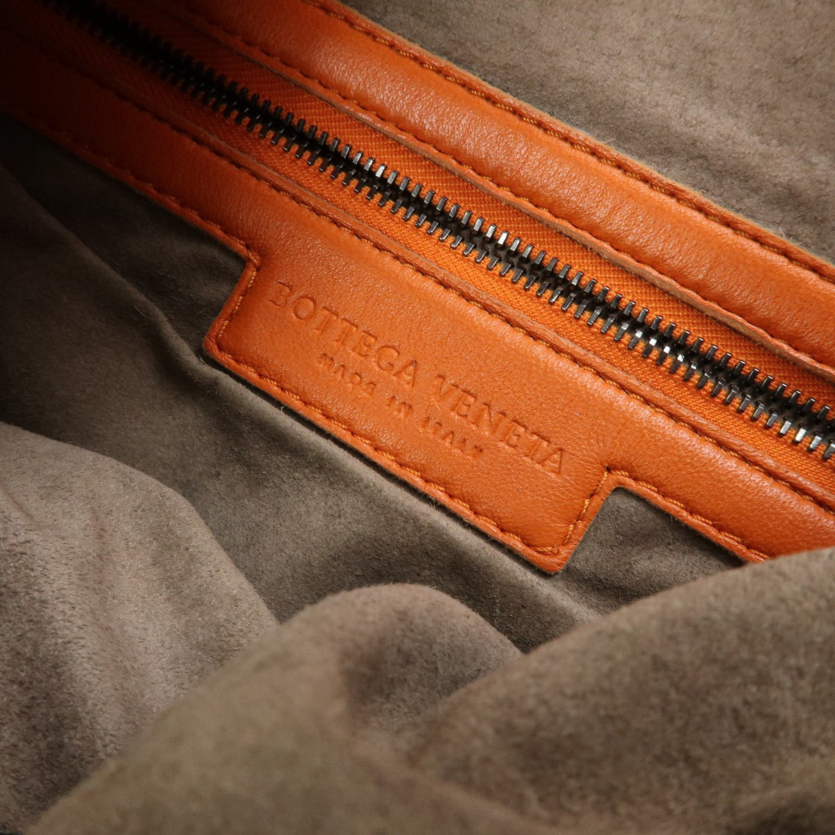 Bottega Veneta Veneta Hobo Intrecciato Nappa, Orange, Leather, Shoulder Bag