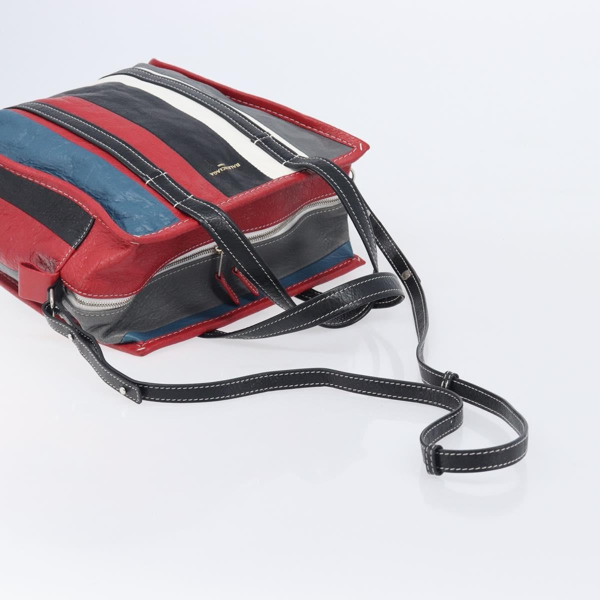 Balenciaga Bazar Striped Leather, Multicolour, Leather, Tote Bag