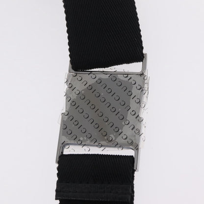 Gucci Buckle Waist GG Canvas, Black, Canvas, Handbag