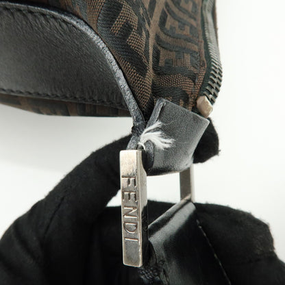Fendi Shoulder Zucchino Canvas, Brown, Canvas, Shoulder Bag