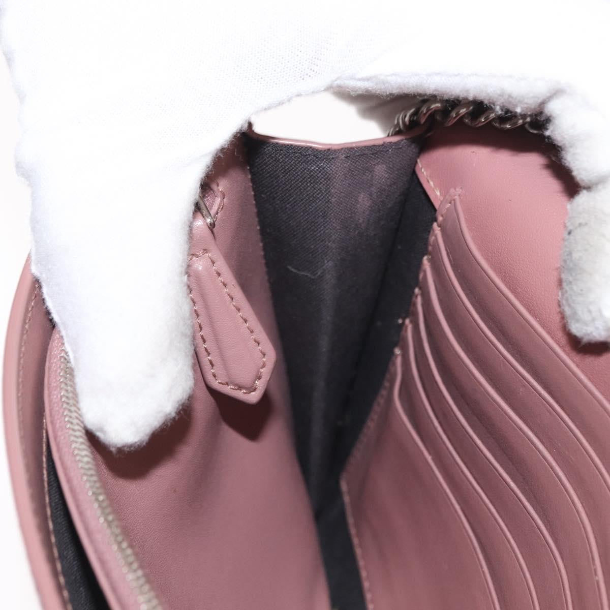 Fendi F is Fendi Wallet on Chain Leather, Pink, Leather, Shoulder Bag