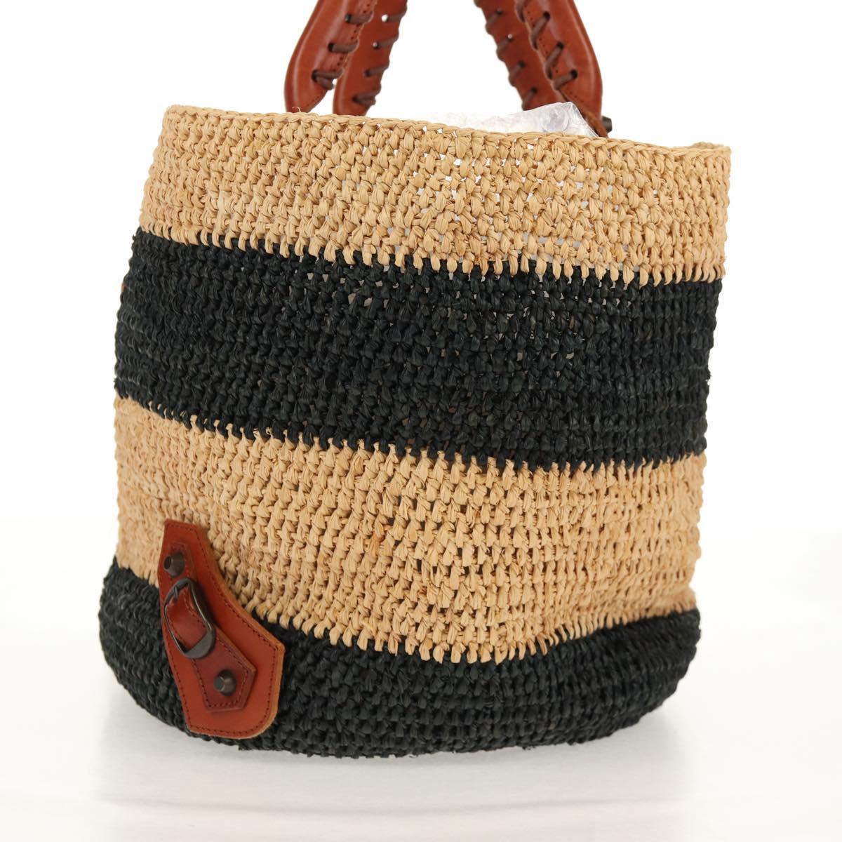 Balenciaga Vintage handbag Leather, "BEIGE,BLACK", LEATHER,WOOD, Handbag