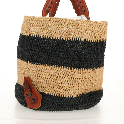 Balenciaga Vintage handbag Leather, "BEIGE,BLACK", LEATHER,WOOD, Handbag