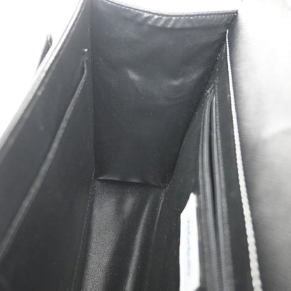 Saint Laurent Front Logo Plaque Convertible Clutch Leather, Black, Leather, Clutch