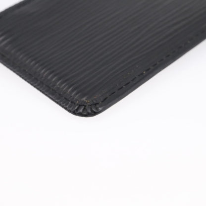 Louis Vuitton Pochette Clés Epi, Black, Leather, Wallet