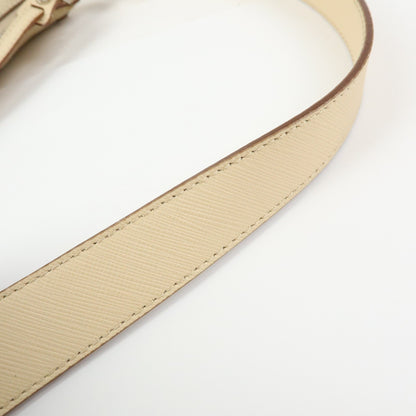 Salvatore Ferragamo Gancini Suede, Beige, Suede, Crossbody Bag