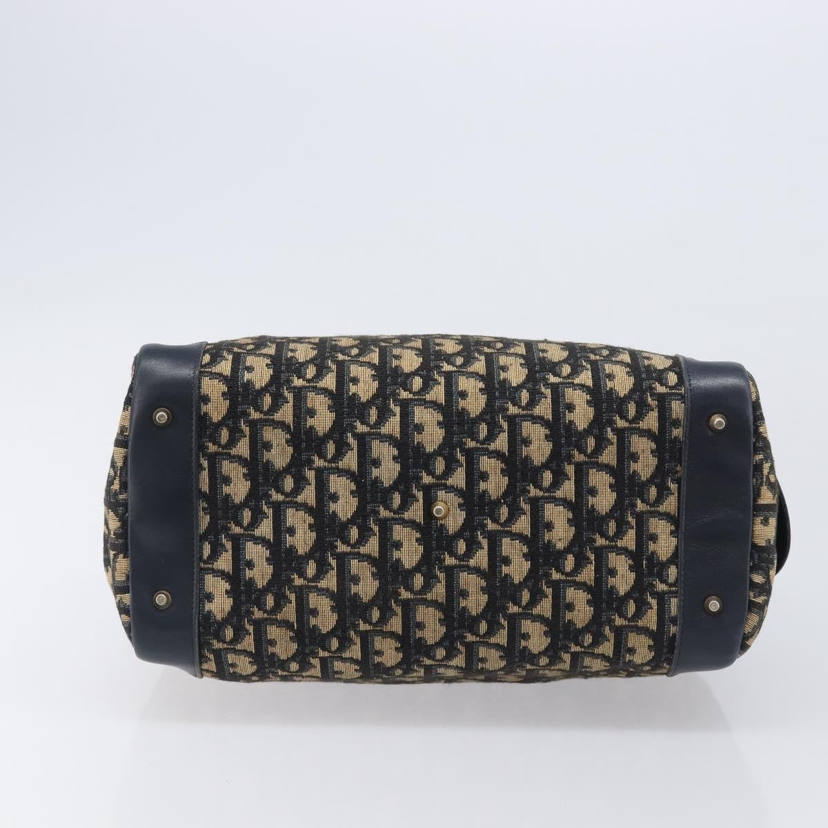 Christian Dior Detective Handle Leather, Navy, Canvas, Handbag