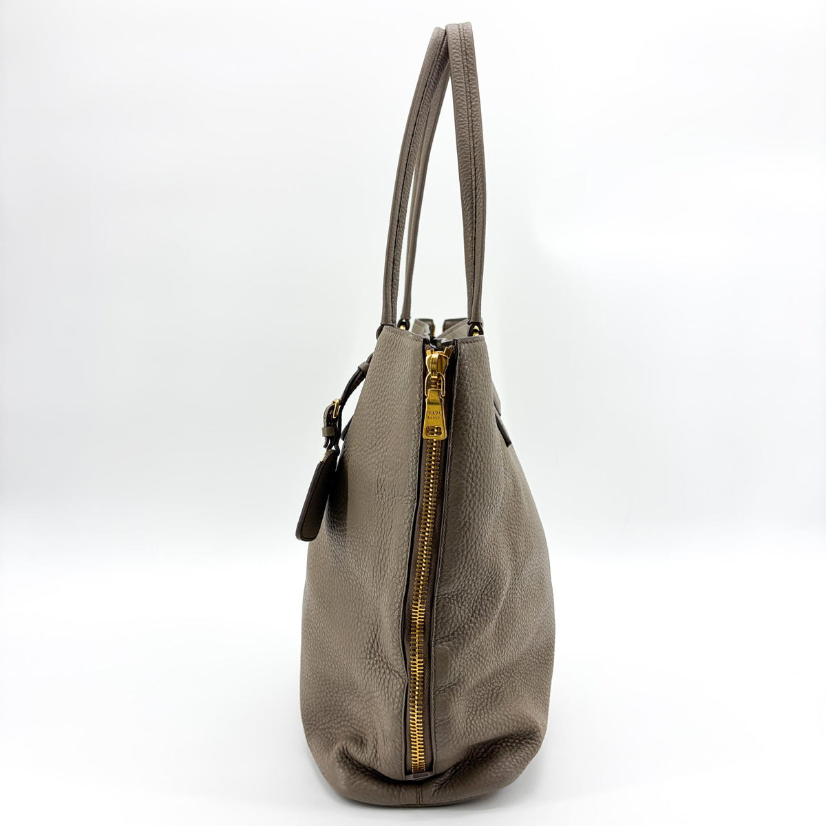 Prada Shoulder Python, Gray, Leather, Shoulder Bag