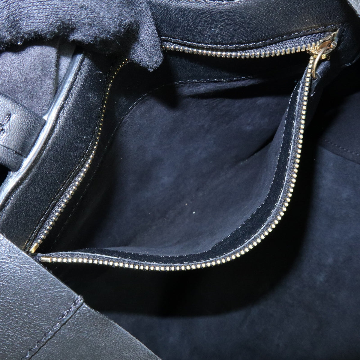 Celine Vertical Cabas Leather, Black, Leather, Tote Bag