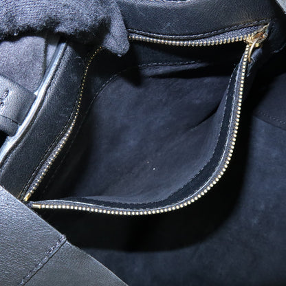 Celine Vertical Cabas Leather, Black, Leather, Tote Bag